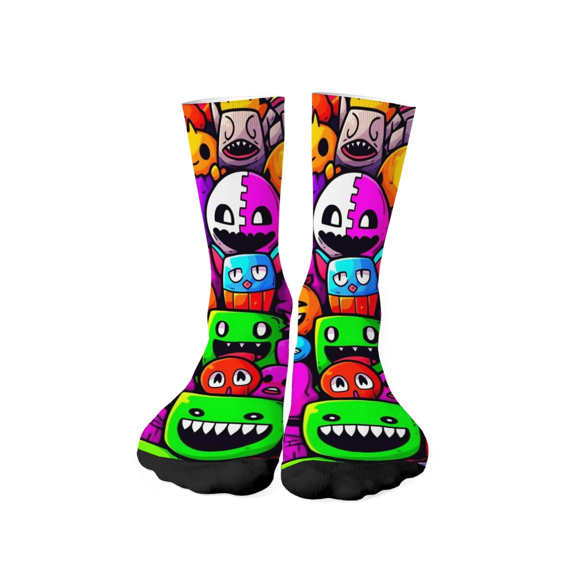 Street Fashion Style Youtube - Novel and Fun Monster Print Men's