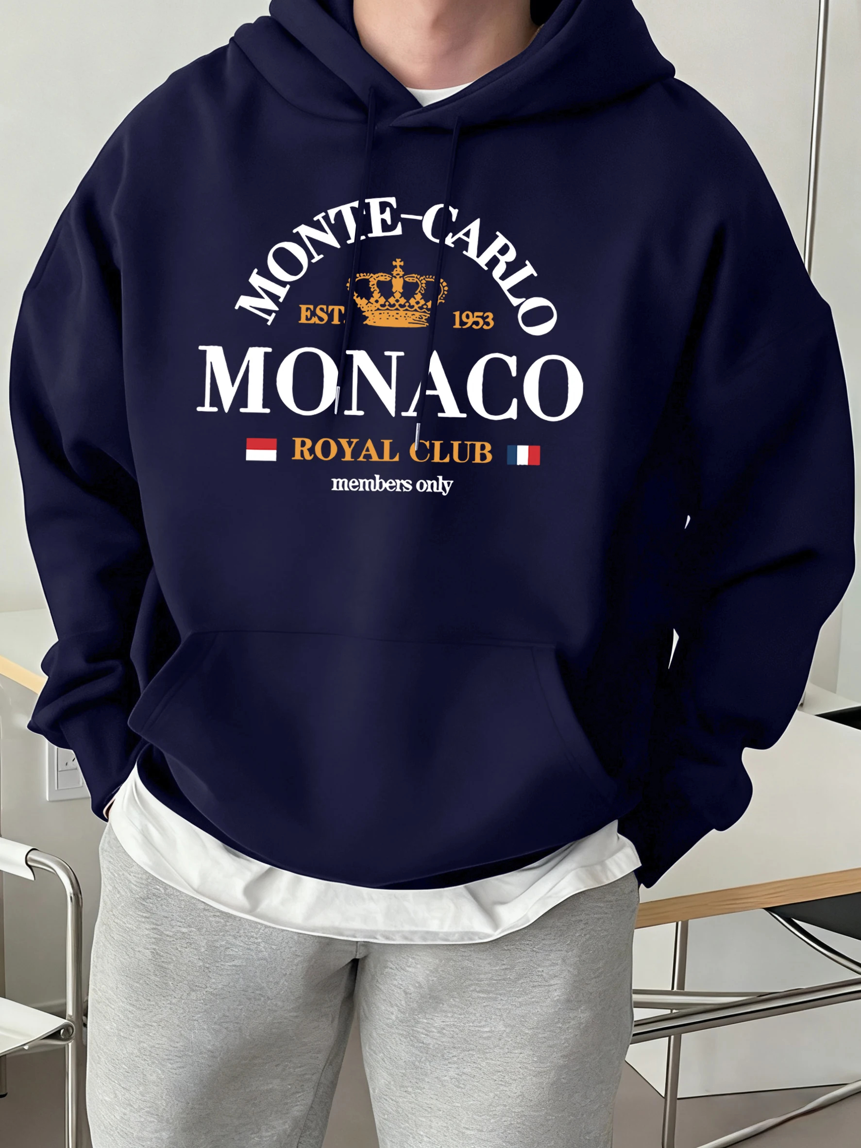 Street Fashion Monaco - Monte-Carlo Monaco Printing Men Fashion Hoody