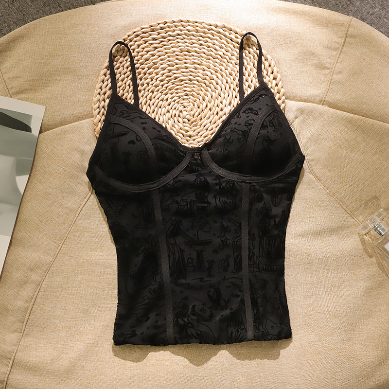 Street Fashion Style Youtube - Sexy Floral Print V-Neck Strap Vest