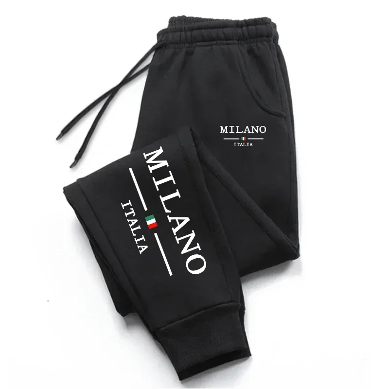 Street Fashion In Milan - Milan Printed Mens Sweatpants Daily Casual