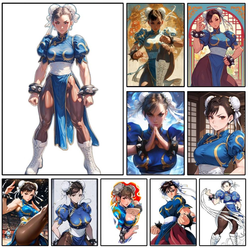 Street Fashion Poster - 1PC 1PC Blood Street Fighter ChunLi