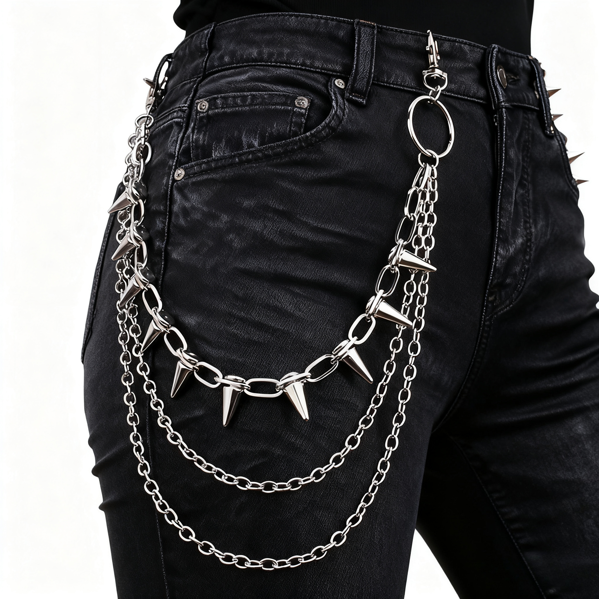 Street Fashion Jeans Women - Unisex Hip Hop Punk Rock Metal