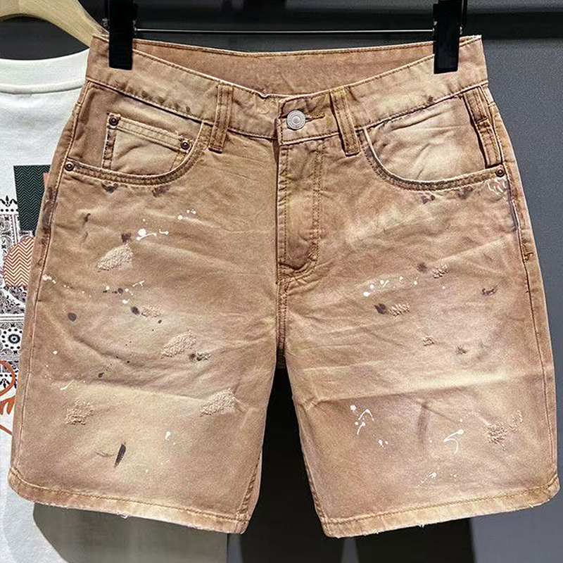 Street Fashion Baggy - Hip-Hop Streetwear Men's Denim Shorts Summer