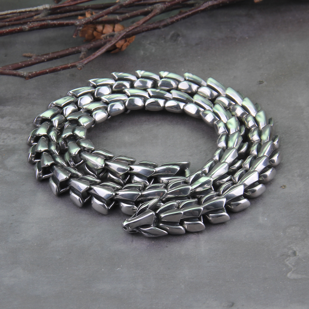 Street Fashion Culture - Viking Ouroboros vintage punk Necklace for