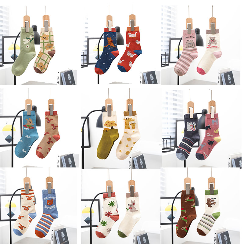Street Fashion Style Youtube - AB version cartoon long tube cotton