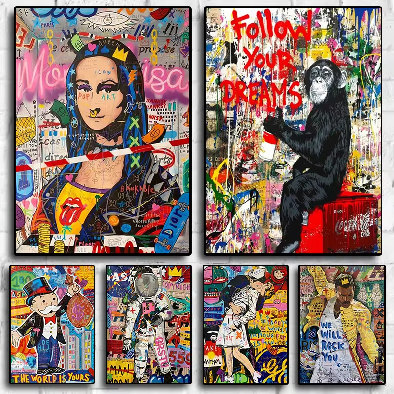 Street Fashion Poster - Abstract Graffiti Street Art Funny Famous