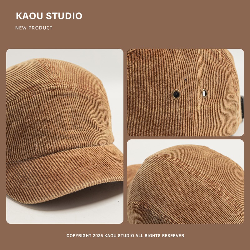 Corduroy Cap 5 Panel - Vintage Corduroy Baseball Cap Unisex Japanese