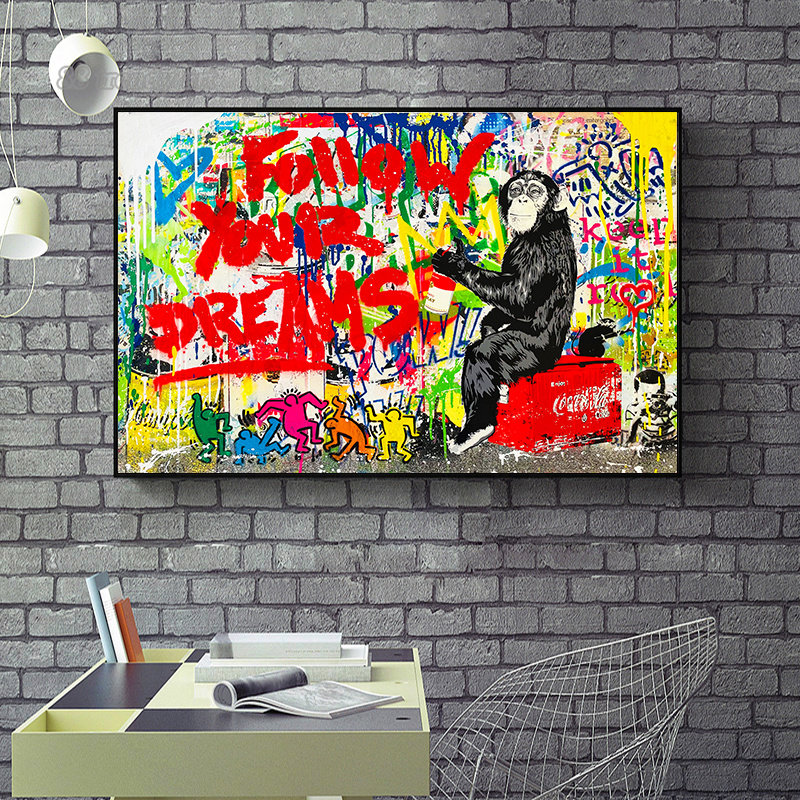 Banksy Street Wall Art Posters - Street Fashion Poster 评论和价格