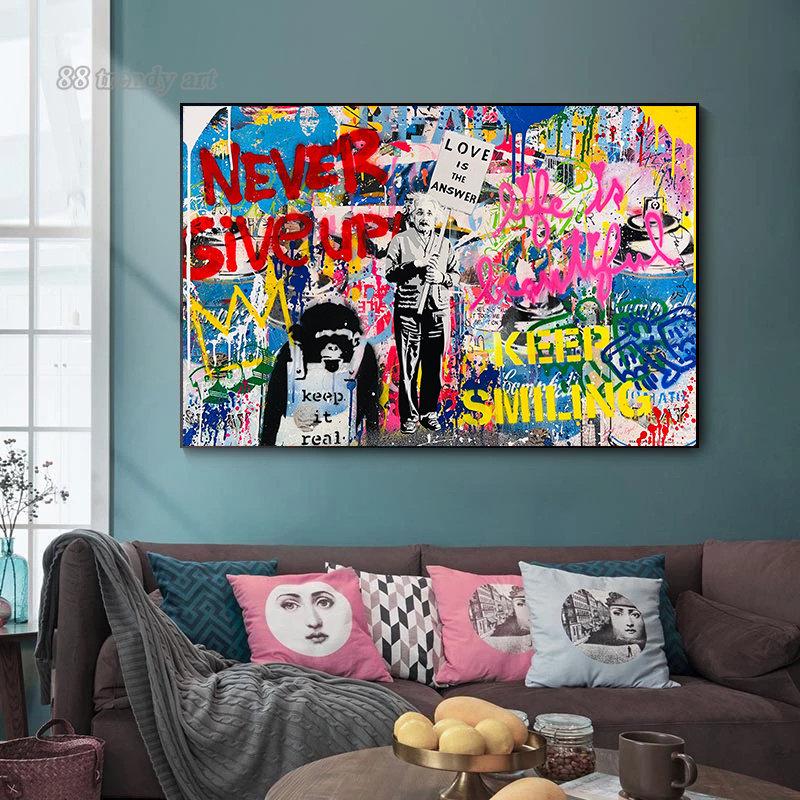 Banksy Street Wall Art Posters - Street Fashion Poster 评论和价格