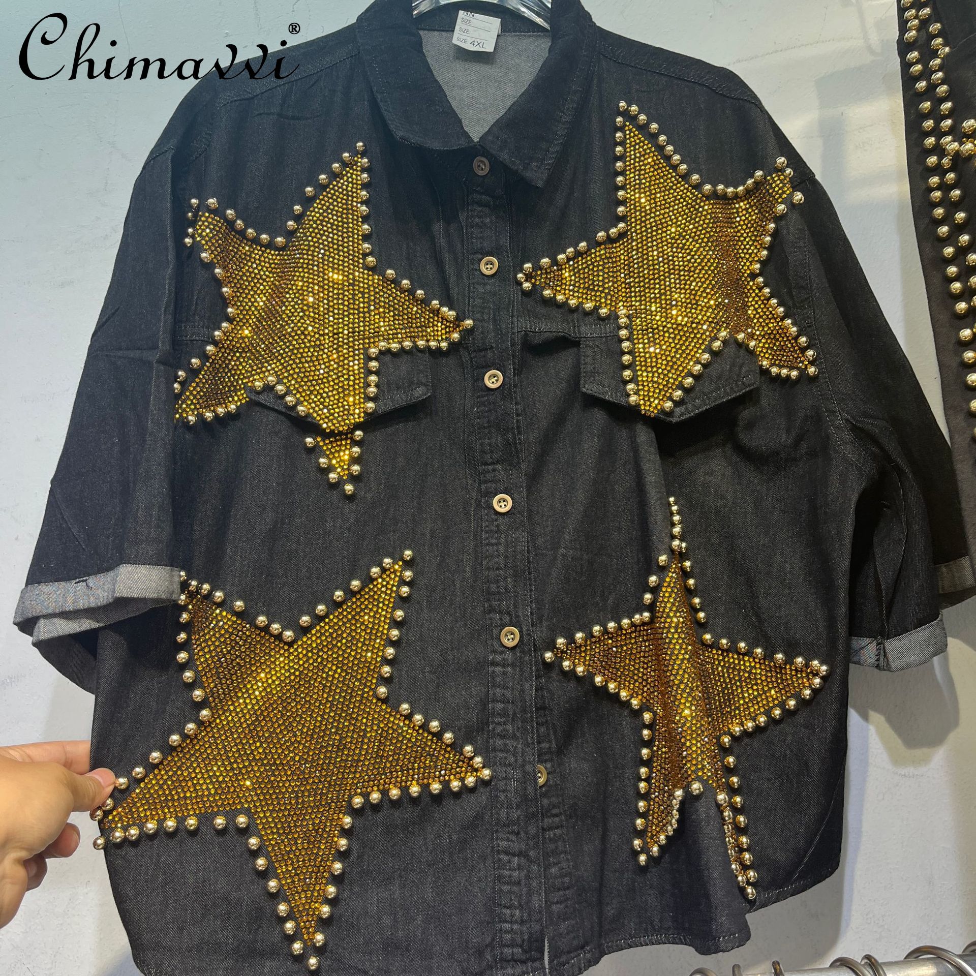 Large Size Denim Shirt Women's - Street Fashion Jeans Women 评论和价格