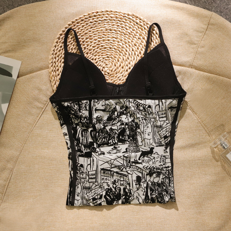 Sexy Floral Print V-Neck Strap - Street Fashion Style Youtube 评论和价格