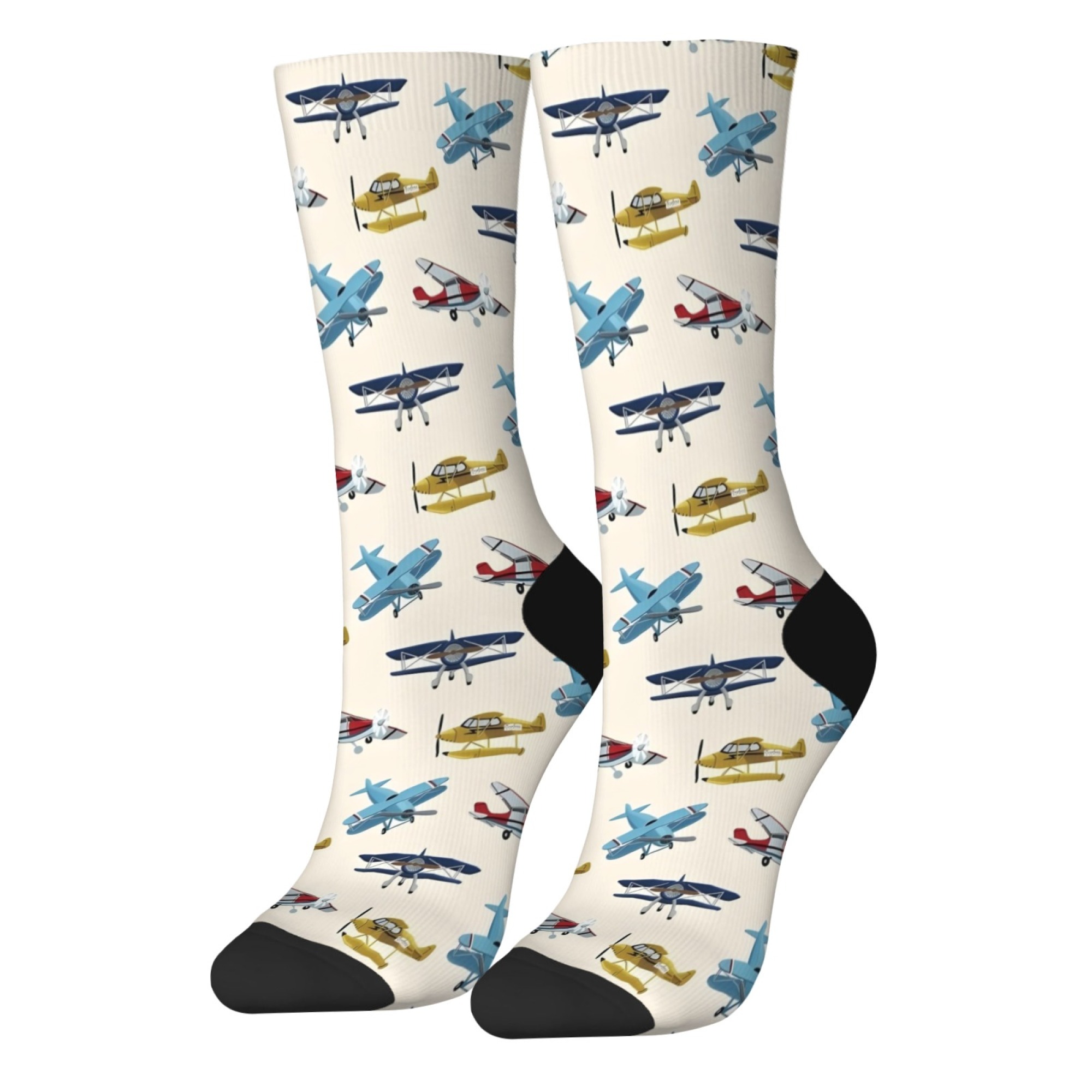 Nostalgic airplane men's socks - Street Fashion Style Youtube 评论和价格