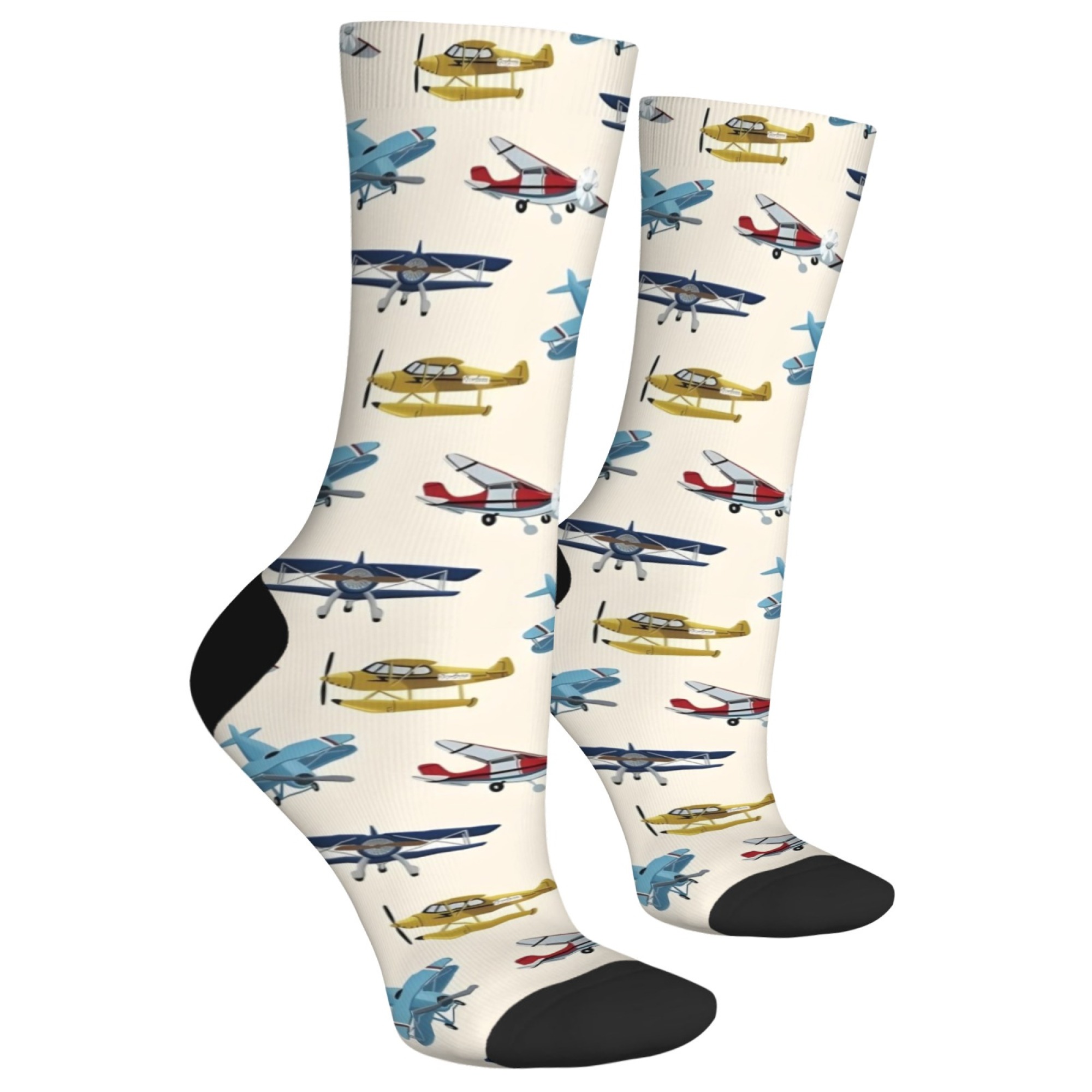 Nostalgic airplane men's socks - Street Fashion Style Youtube 评论和价格