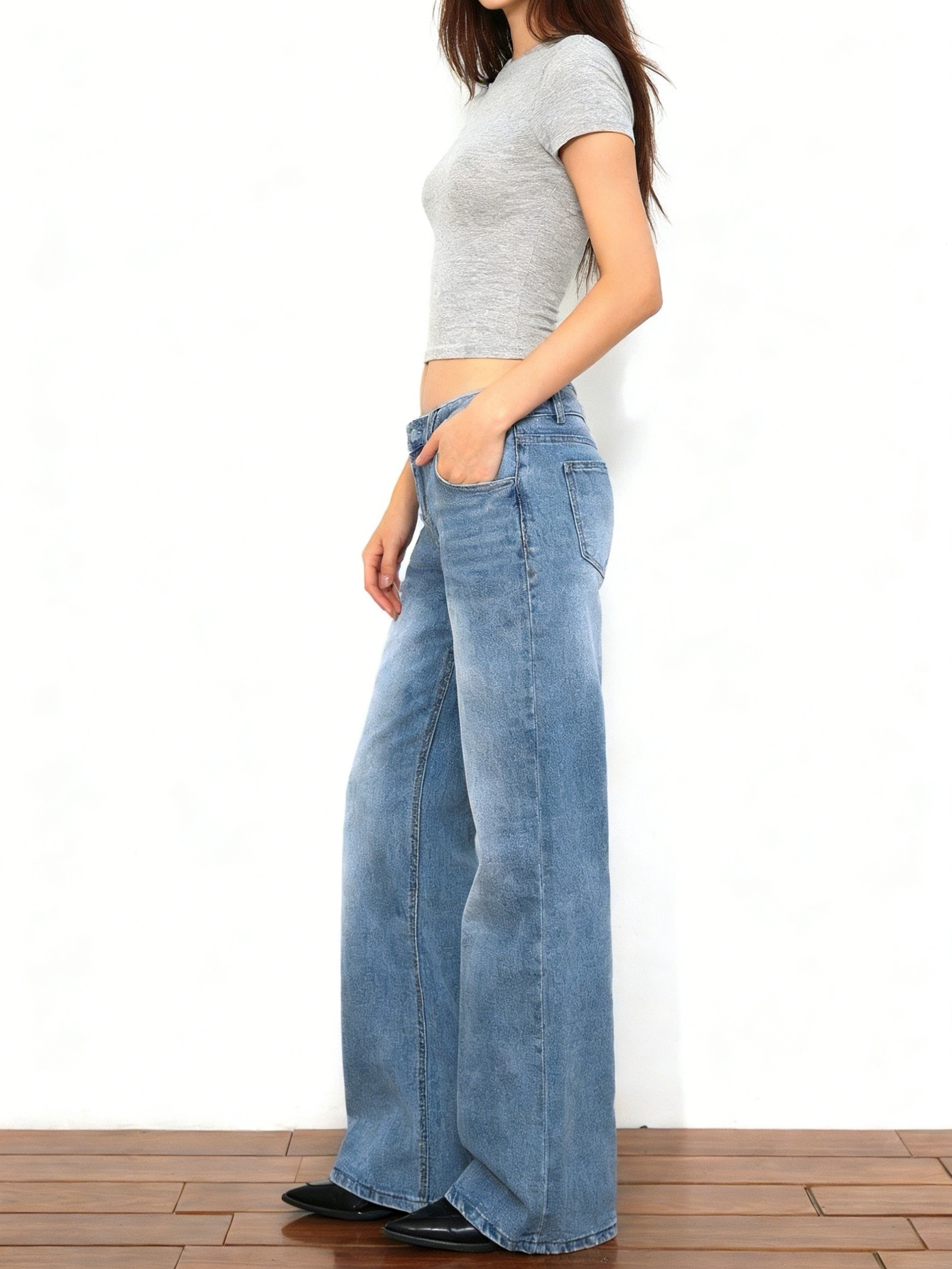 Blue jeans pant for man Y2K dr - Street Fashion Jeans Women 评论和价格