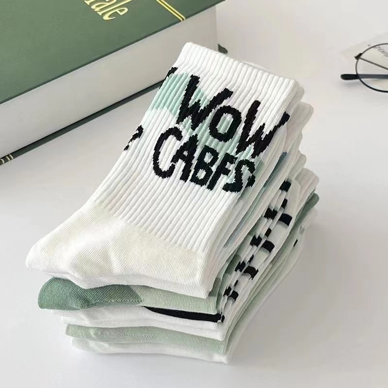 3/7 Pairs Women Striped Printe - Street Fashion Style Youtube 评论和价格