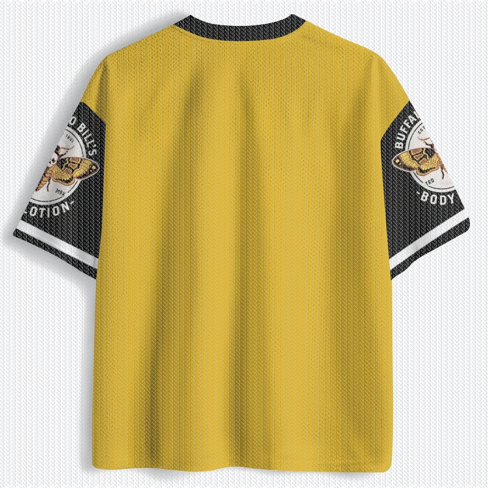 V Neck Yellow Black Mesh Jerse - Street Fashion Baggy 评论和价格