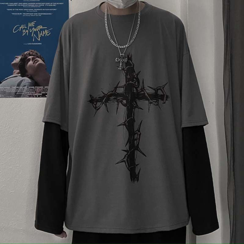Grunge Clothes Women Long Slee - Street Fashion Goth 评论和价格