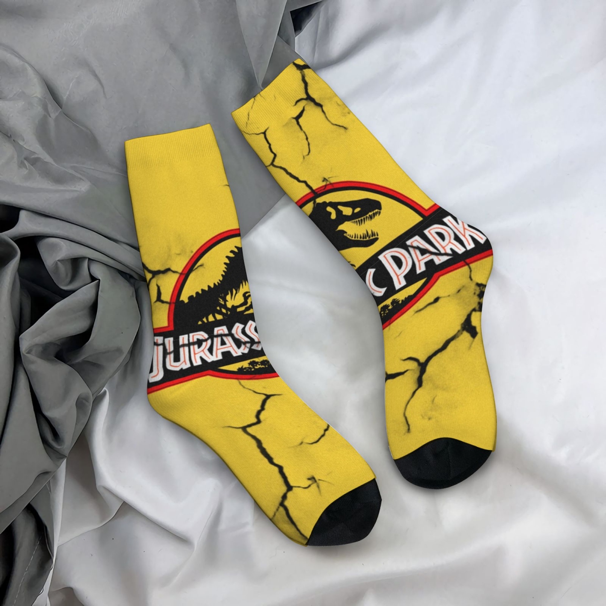 Jurassic Park Dinosaur Socks R - Street Fashion Style Youtube 评论和价格