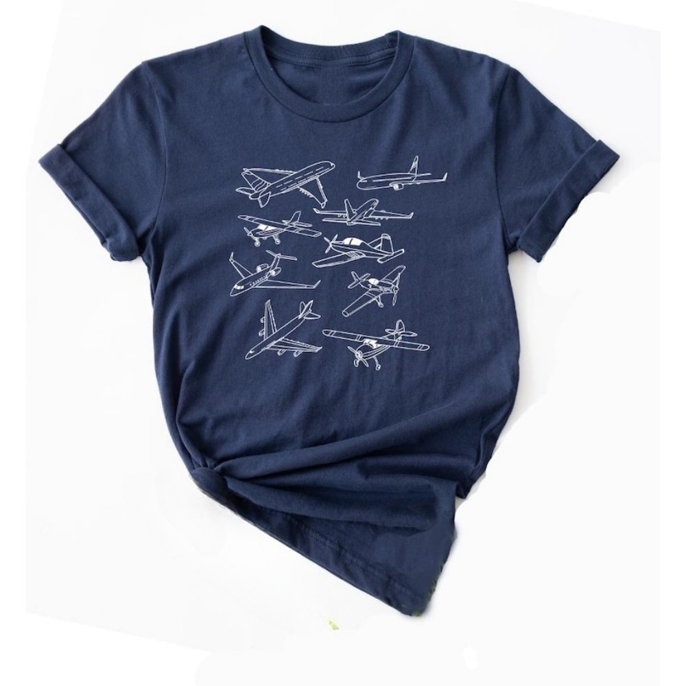 Types of Airplanes T-shirt Avi - Street Fashion Types 评论和价格