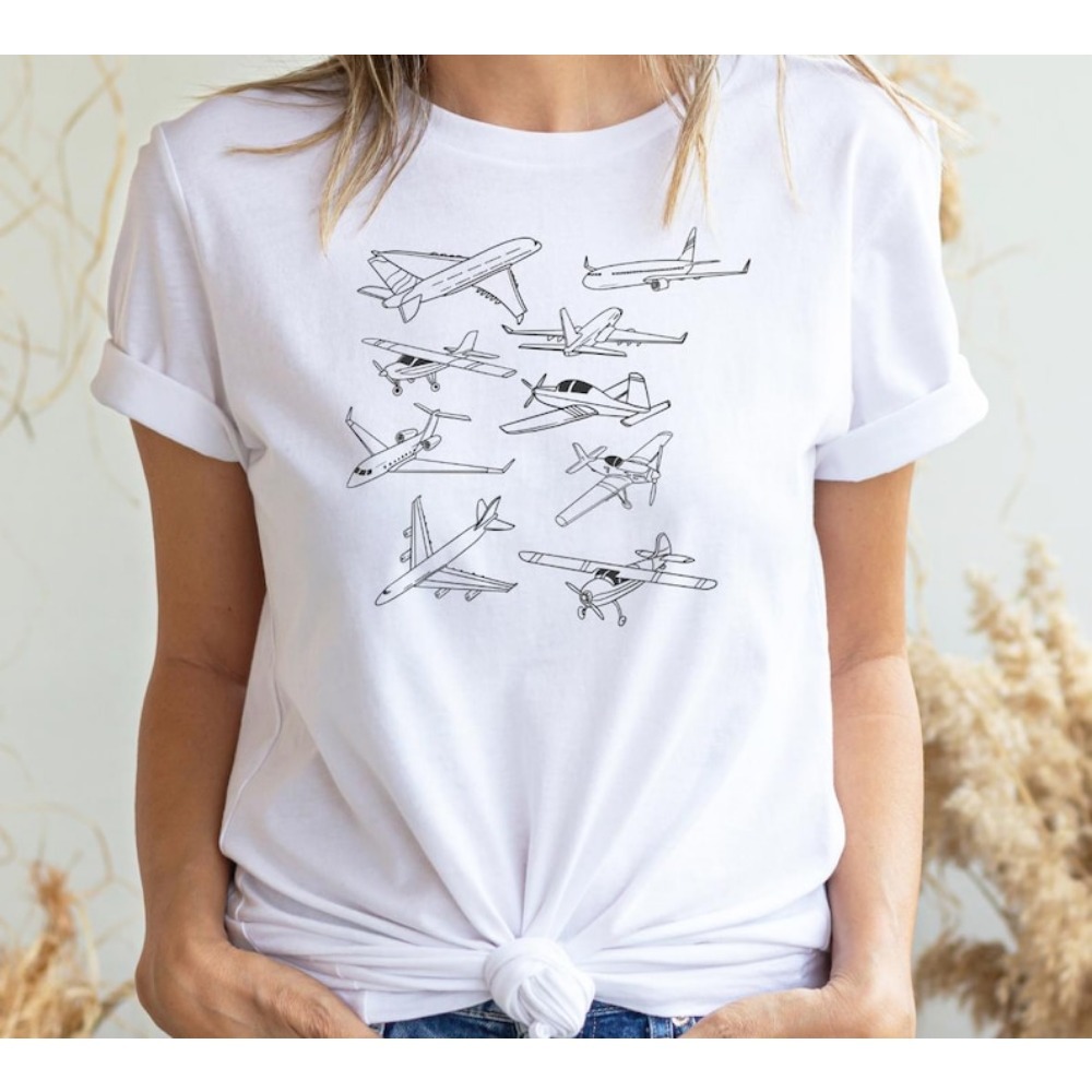 Types of Airplanes T-shirt Avi - Street Fashion Types 评论和价格