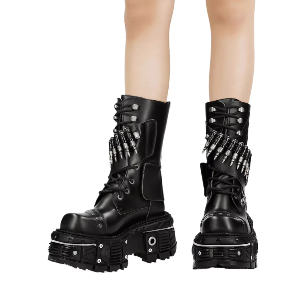 Fashion New Thick Sole Rivet B - Street Fashion Goth 评论和价格