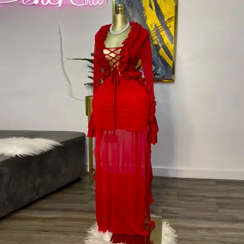 Fashion Women Set Mesh Full Sl - Street Fashion Types 评论和价格