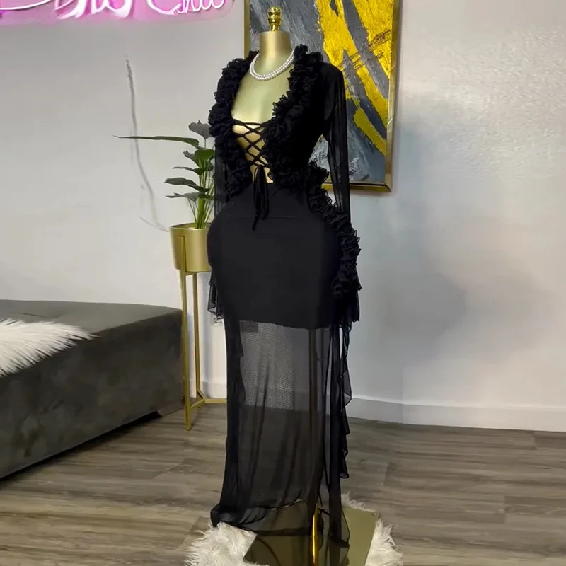 Fashion Women Set Mesh Full Sl - Street Fashion Types 评论和价格