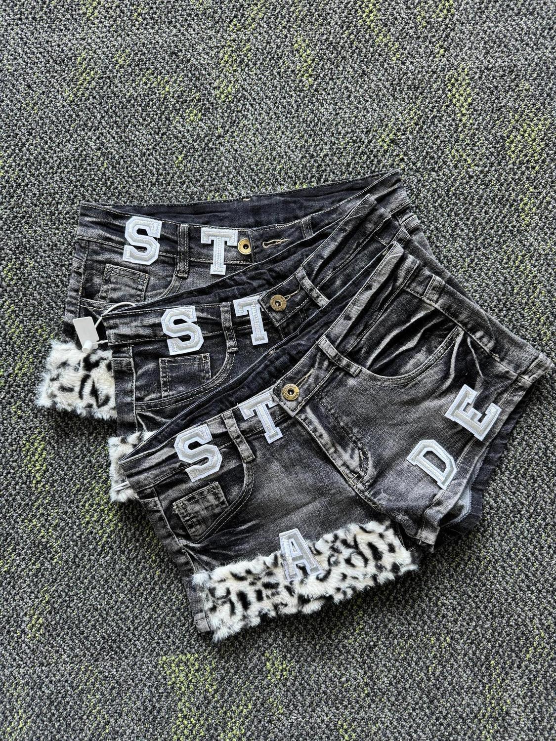 Y2k Embroidered Patch Denim Sh - Street Fashion Jeans Women 评论和价格