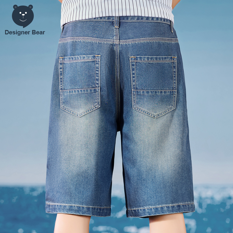 Summer Thin Men's Denim Shorts - Street Fashion Baggy 评论和价格
