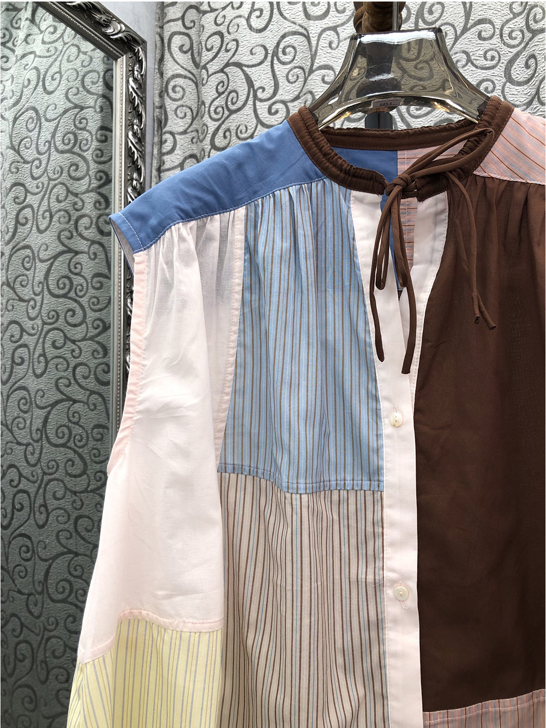 Loose Striped Color Block Slee - Street Fashion In Milan 评论和价格