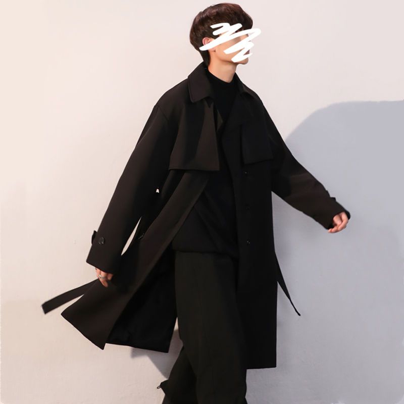 Trench Leather Coat Mens Cotto - Street Fashion Culture 评论和价格