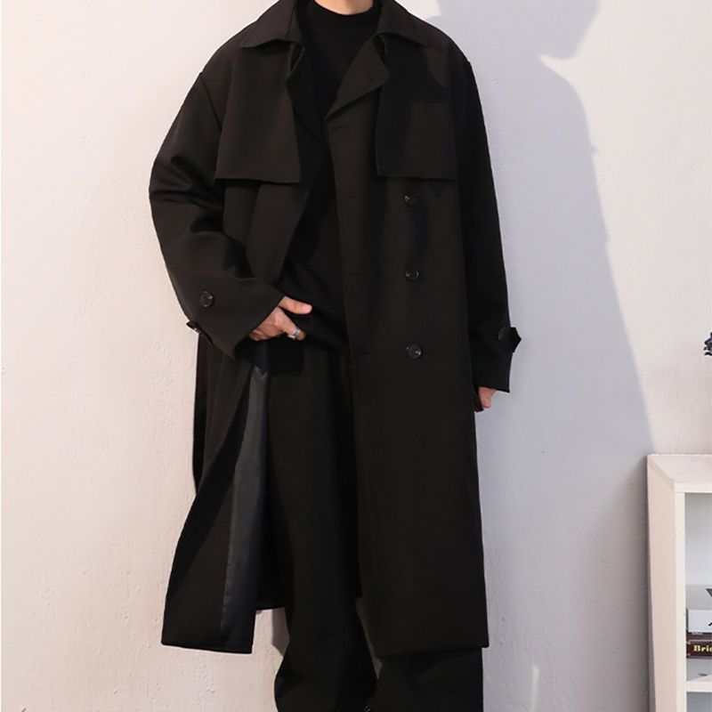 Trench Leather Coat Mens Cotto - Street Fashion Culture 评论和价格