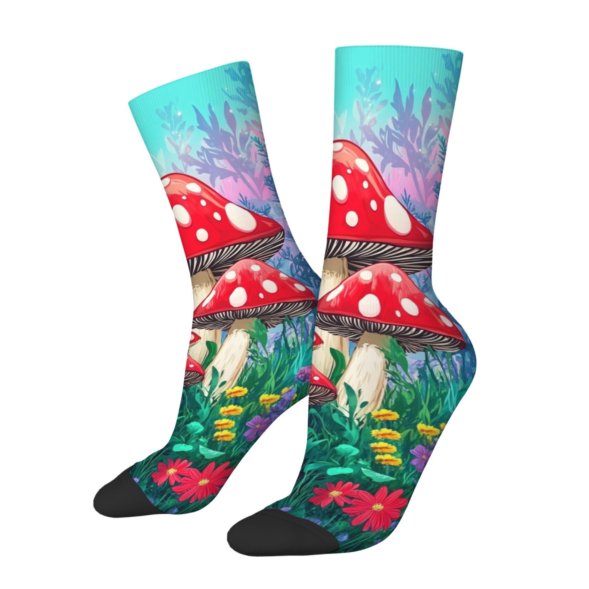 Magic Forest Mushroom Socks No - Street Fashion Style Youtube 评论和价格