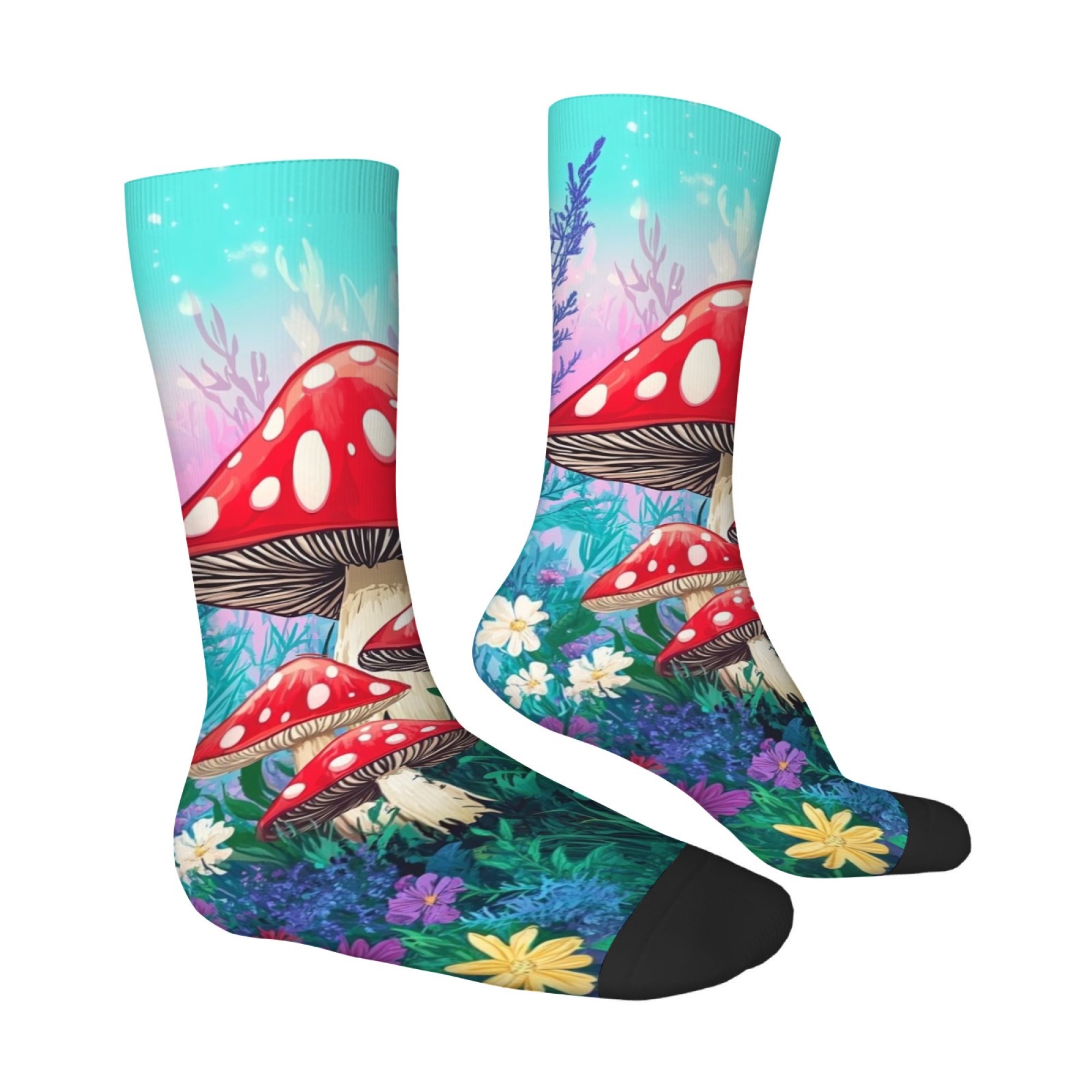 Magic Forest Mushroom Socks No - Street Fashion Style Youtube 评论和价格