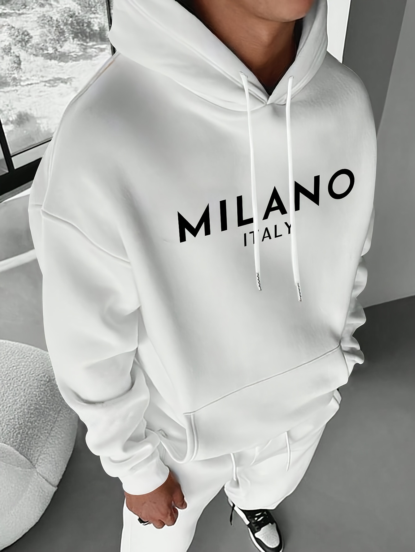 Milan Letter Men Women Hoodie  - Street Fashion In Milan 评论和价格