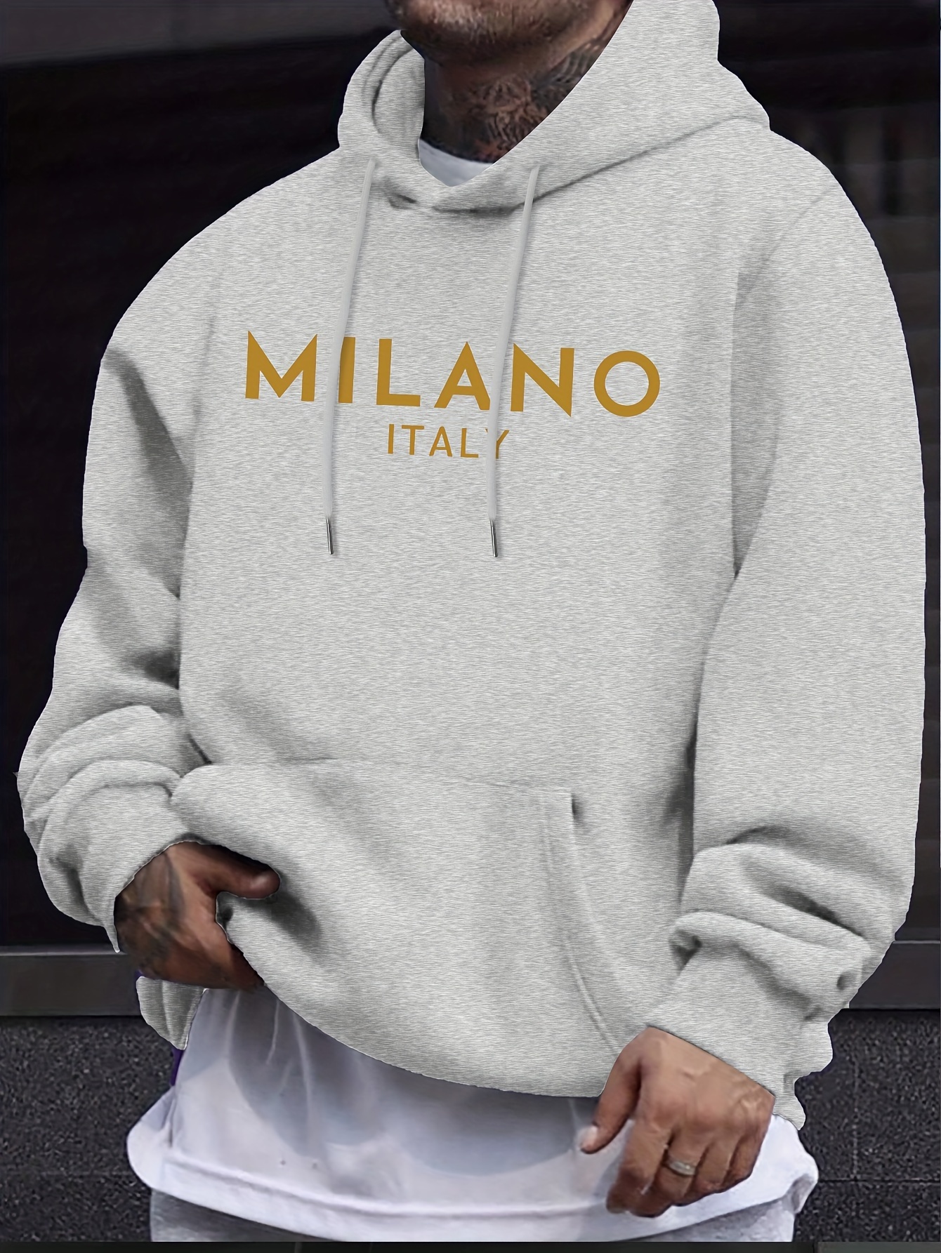Milan Letter Men Women Hoodie  - Street Fashion In Milan 评论和价格