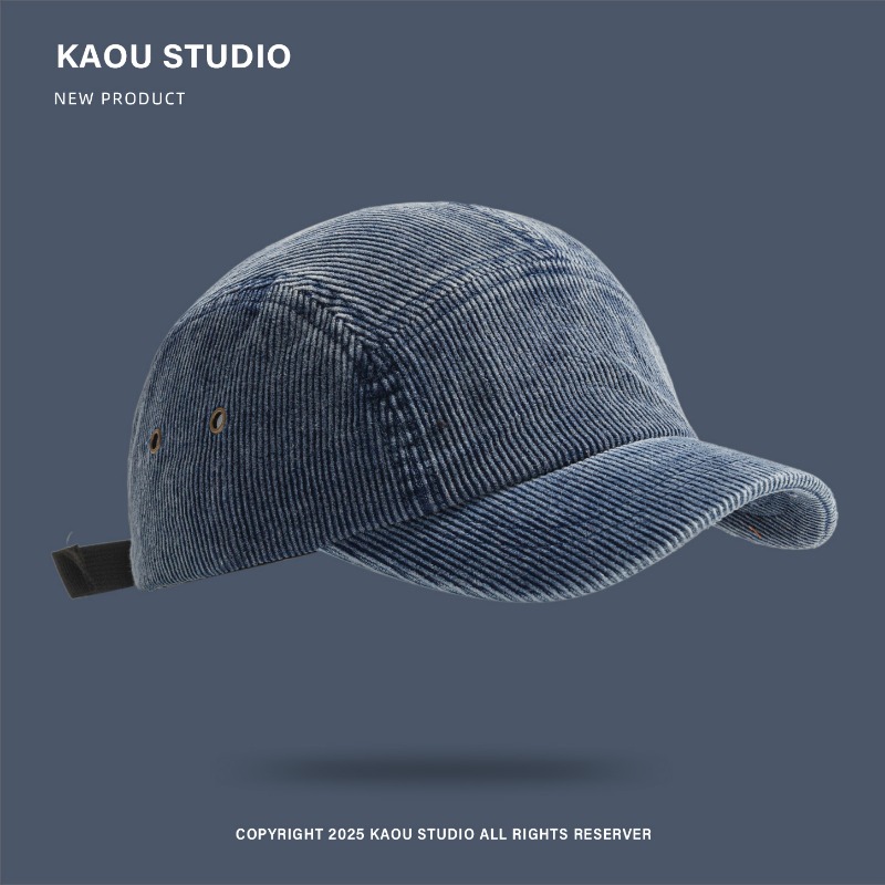 Japanese Retro Solid Color Cor - Corduroy Cap 5 Panel 评论和价格