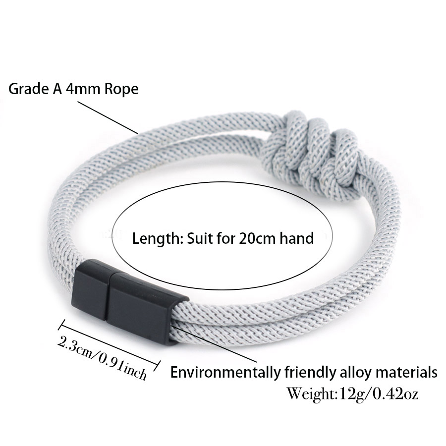 Stylish Men Rope Bracelet High - Street Fashion In Milan 评论和价格