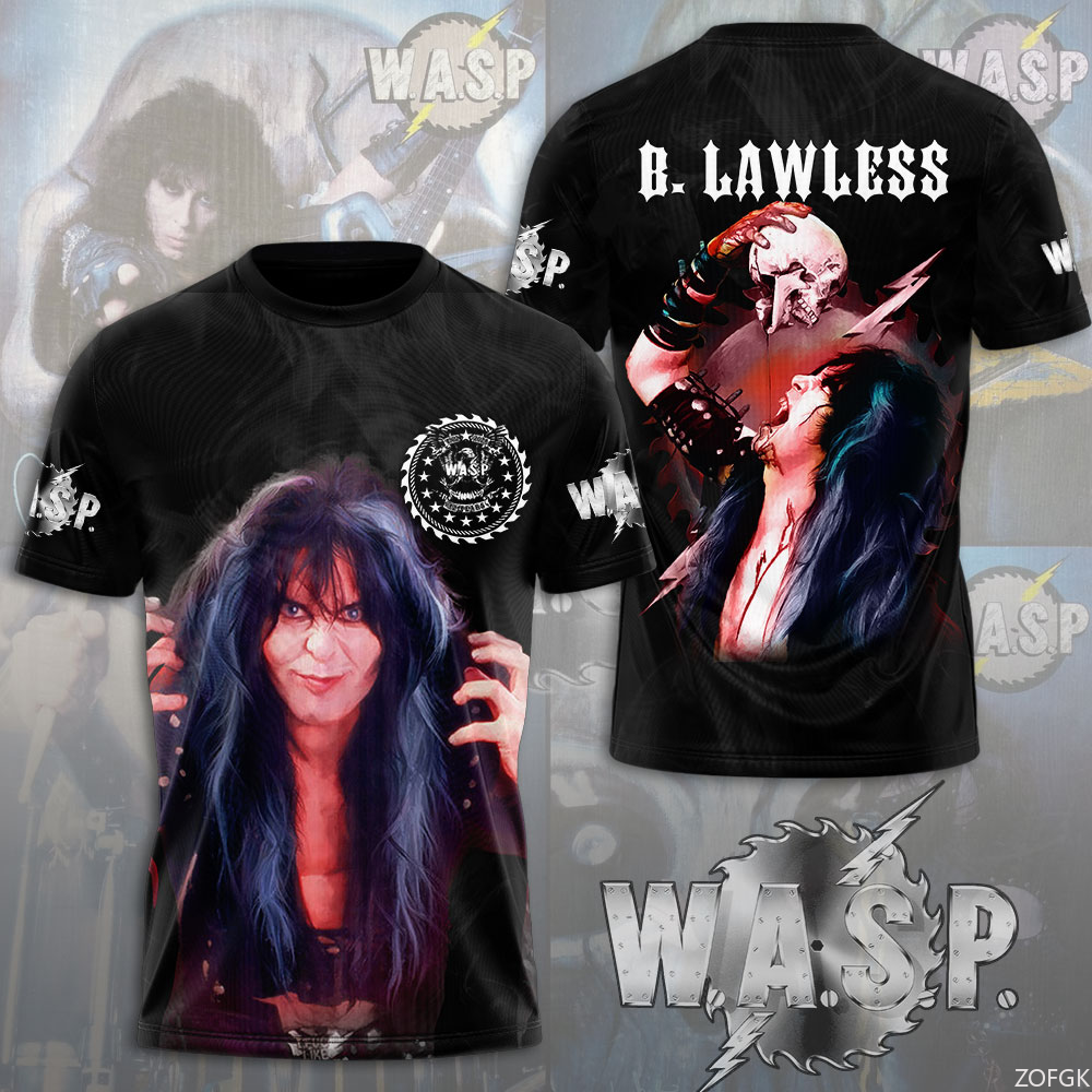 W.A.S.P Rock 3D Printing T-shi - Street Fashion Baggy 评论和价格