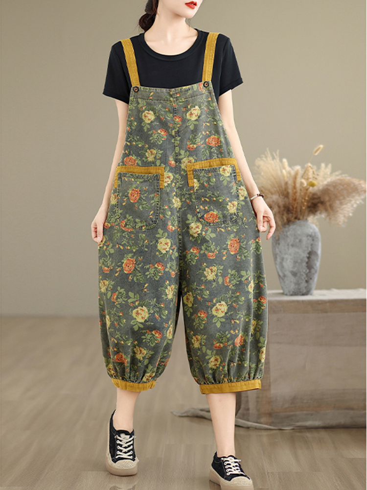 Fashion Print Floral Y2K Denim - Street Fashion Jeans Women 评论和价格