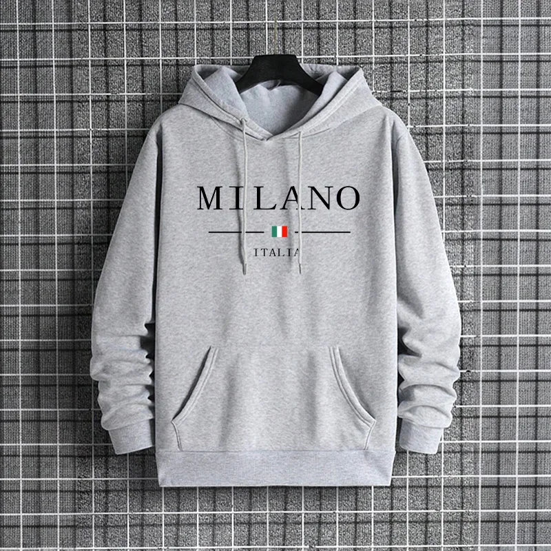 Italy Milan Fashion Men's Hood - Street Fashion In Milan 评论和价格