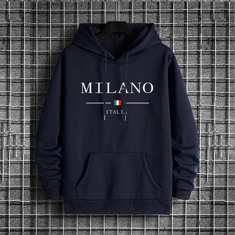 Italy Milan Fashion Men's Hood - Street Fashion In Milan 评论和价格