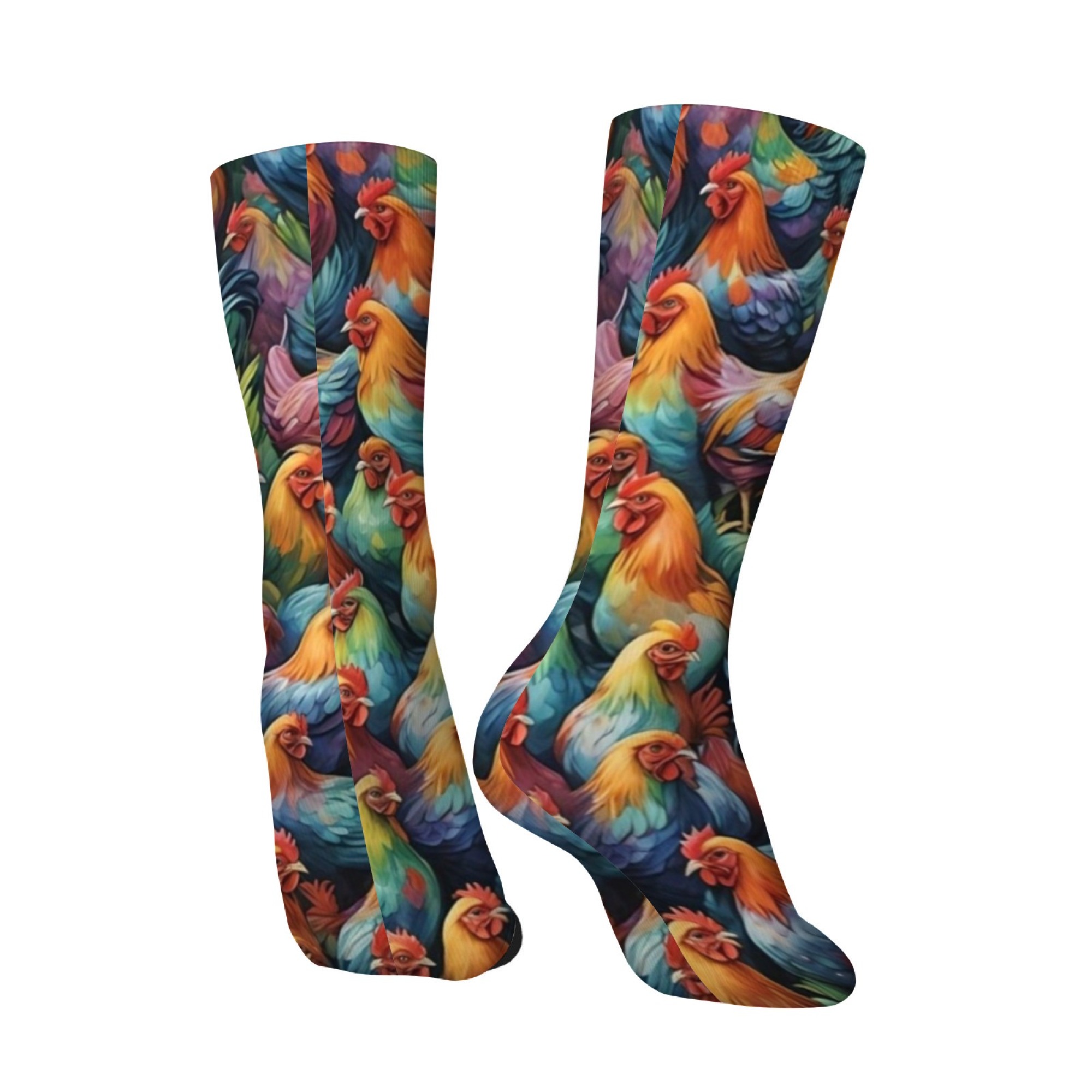 Novelty Funny Hen Print Men's  - Street Fashion Style Youtube 评论和价格