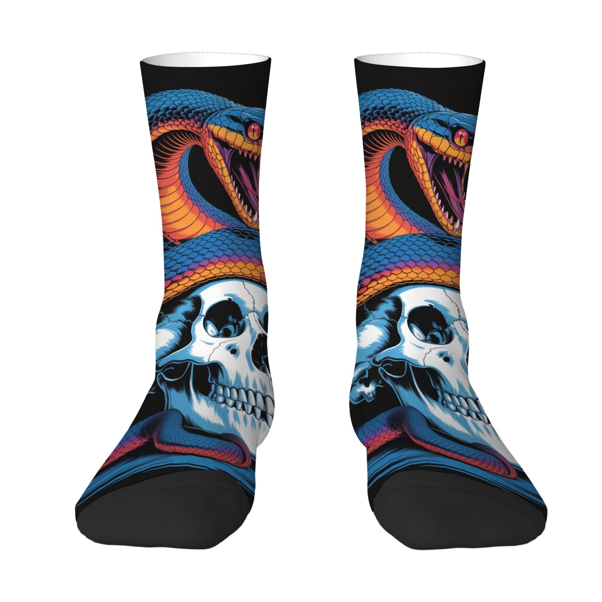 Skull Cobra Retro Comic Socks  - Street Fashion Style Youtube 评论和价格