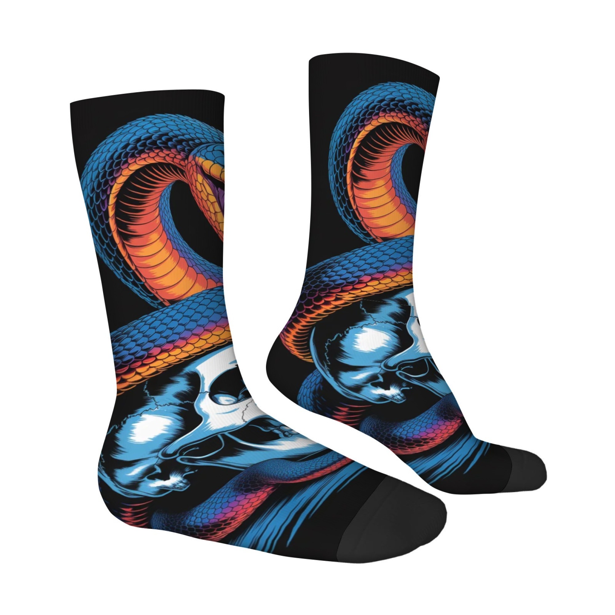 Skull Cobra Retro Comic Socks  - Street Fashion Style Youtube 评论和价格